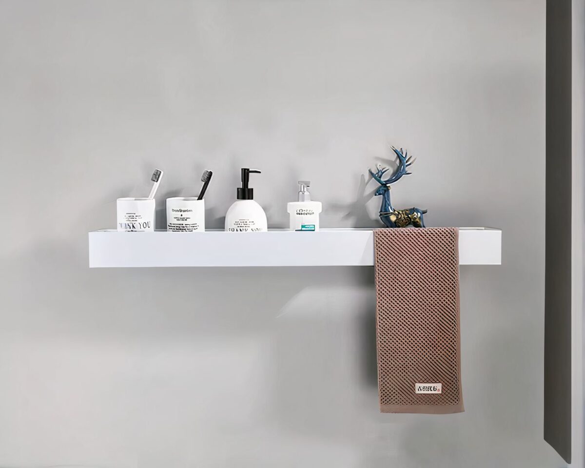 Étagère murale salle de bain en alu