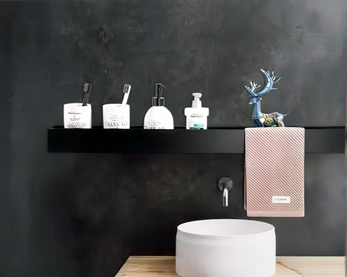 Étagère murale salle de bain en alu