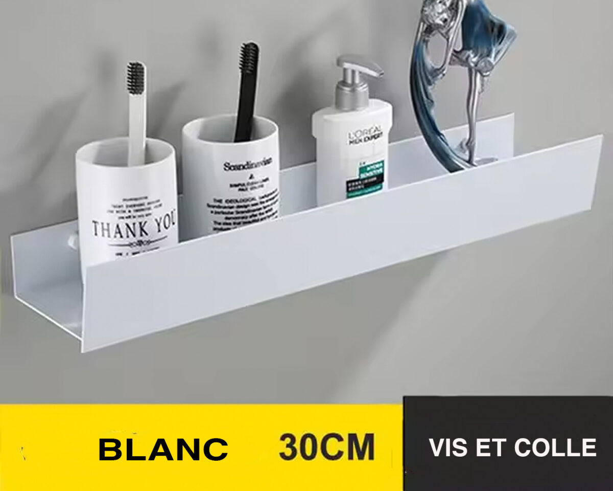 Étagère murale salle de bain en alu