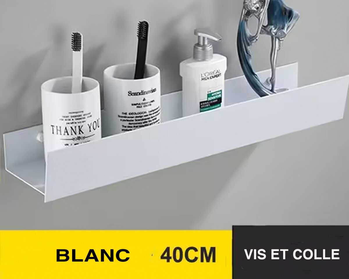 Étagère murale salle de bain en alu