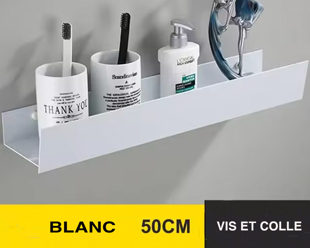Étagère murale salle de bain en alu