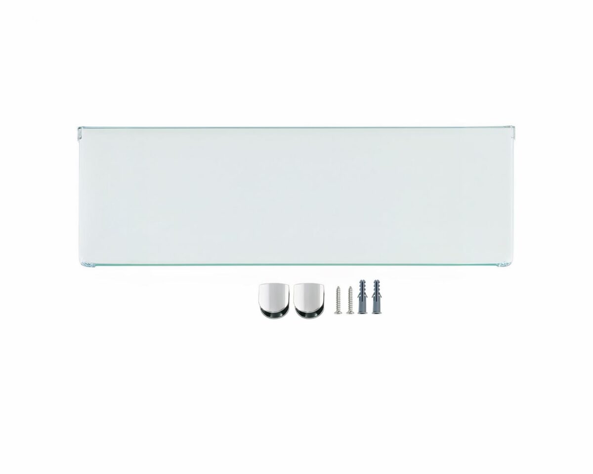 Etagère murale salle de bain en verre