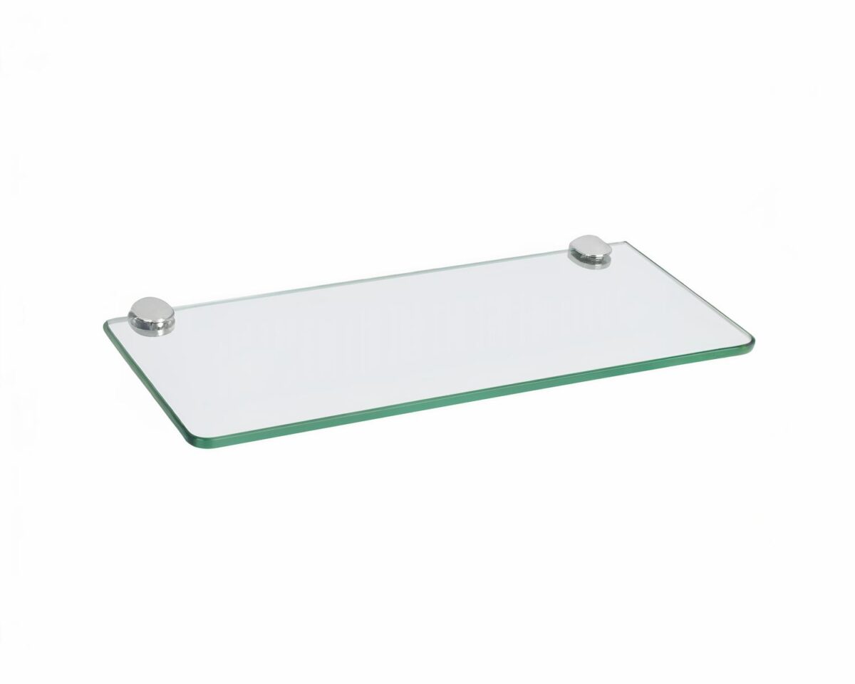 Etagère murale salle de bain en verre
