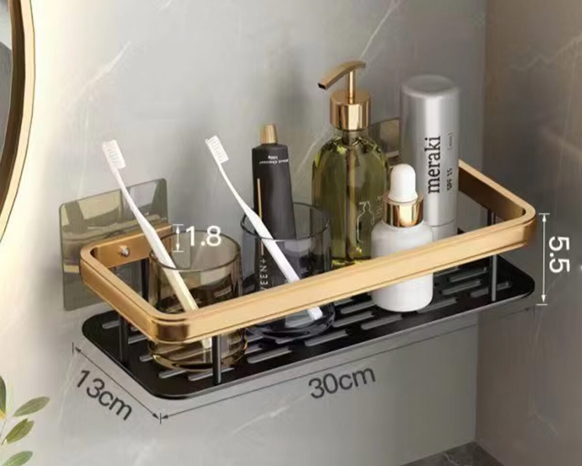 Étagère murale salle de bain sans perçage