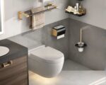 Étagère murale salle de bain sans perçage