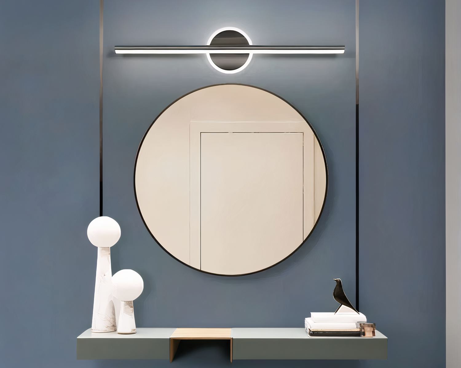 Néon salle de bain design fin