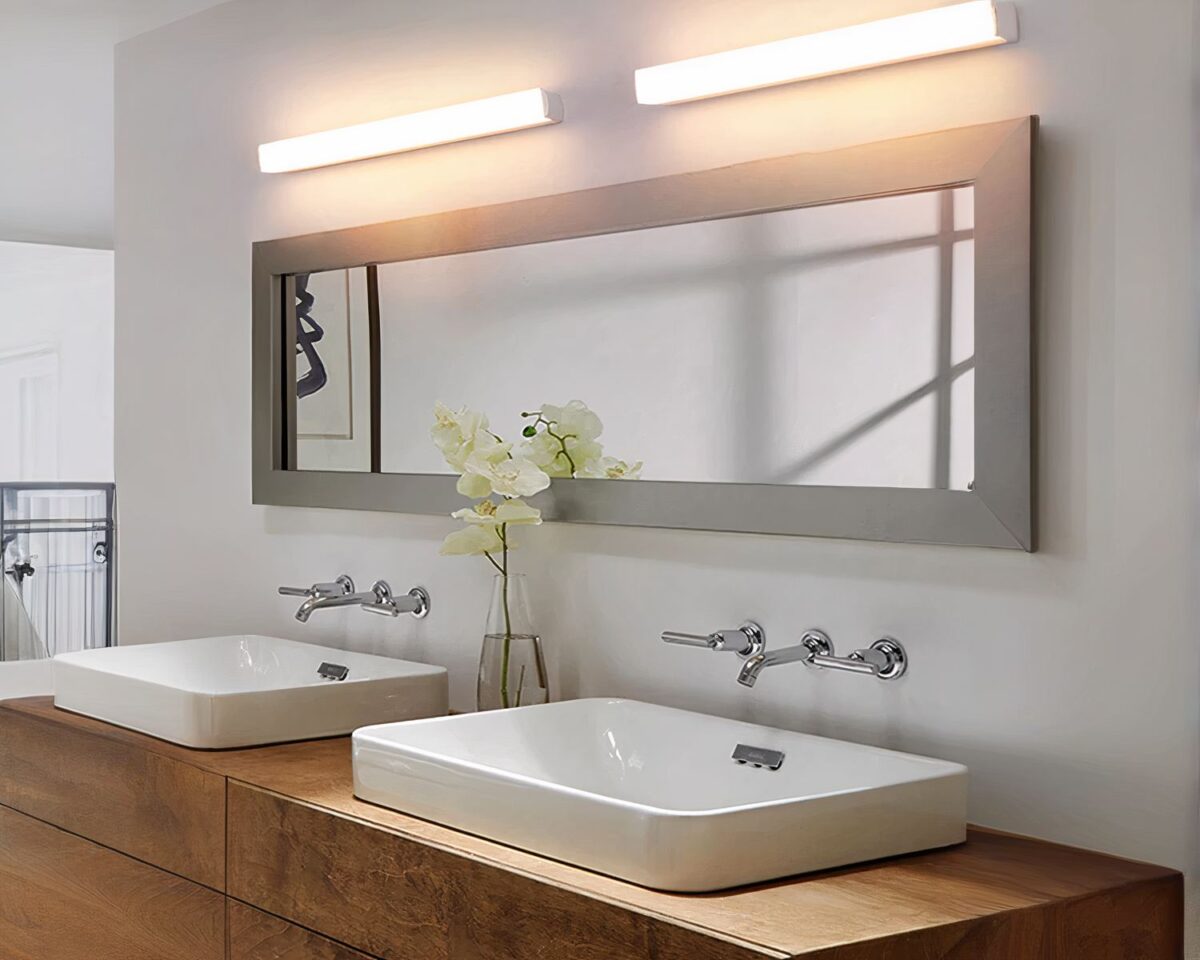 Néon salle de bain simple et moderne