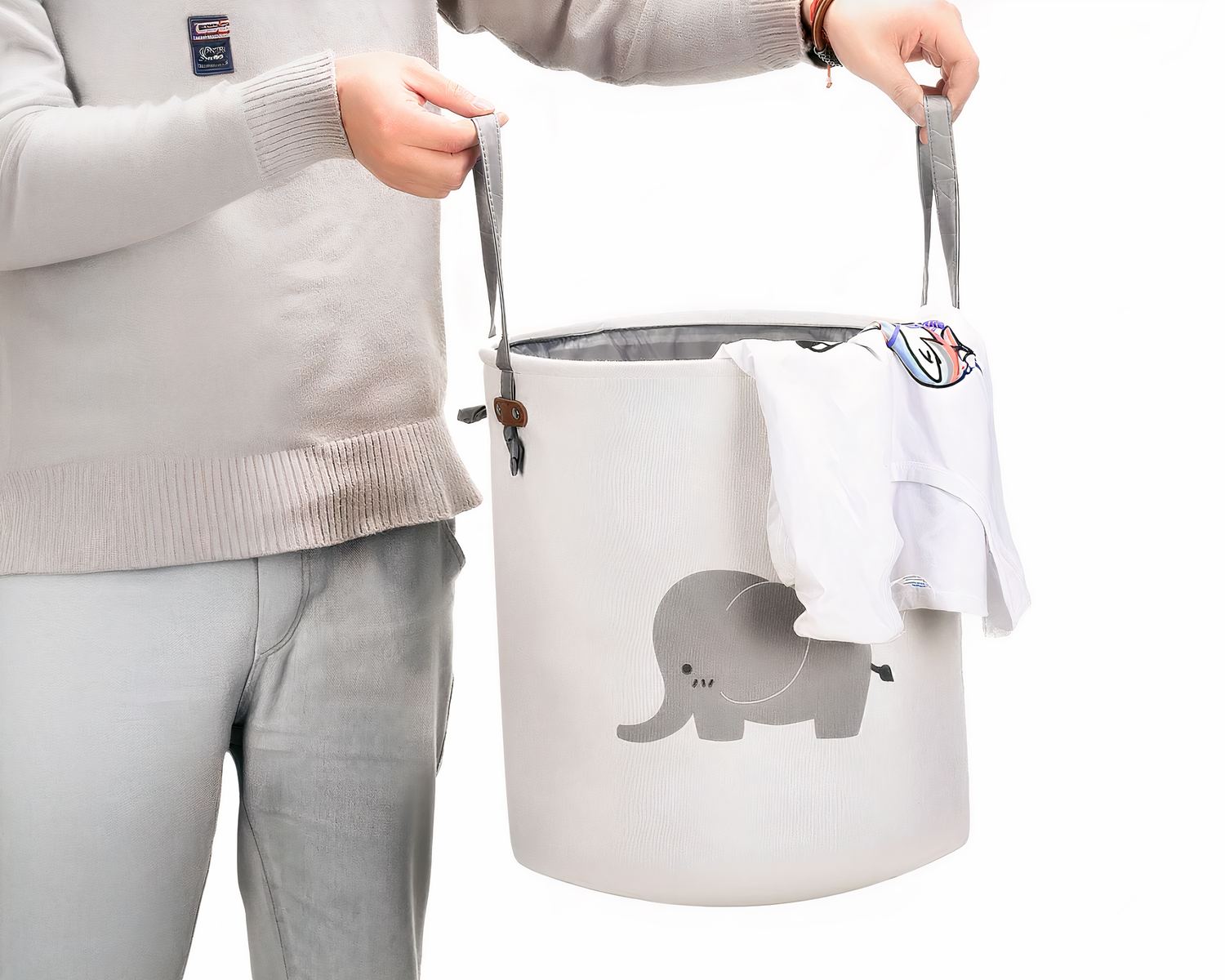 Panier à linge en tissu pour enfant