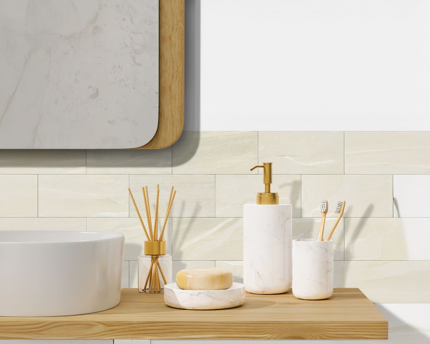 Panneau mural de salle de bain auto-adhésif