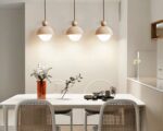 Petit lustre salle de bain style Wabi Sabi