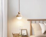 Petit lustre salle de bain style Wabi Sabi