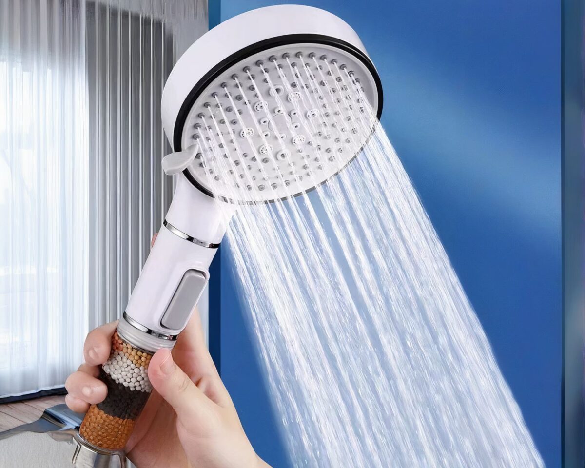 Pommeau de douche anti-calcaire à 5 modes
