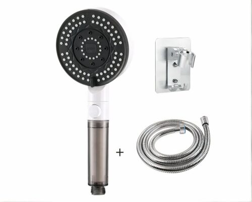 Pommeau de douche anti-calcaire avec son set