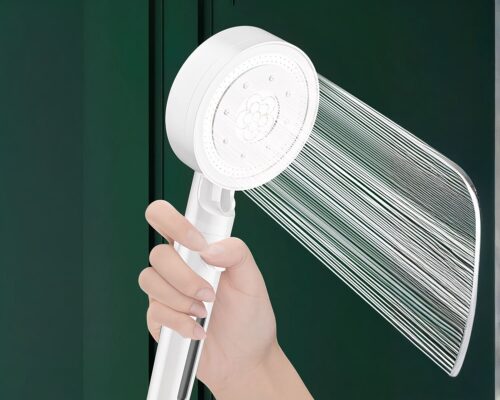 Pommeau de douche anti-calcaire réglable