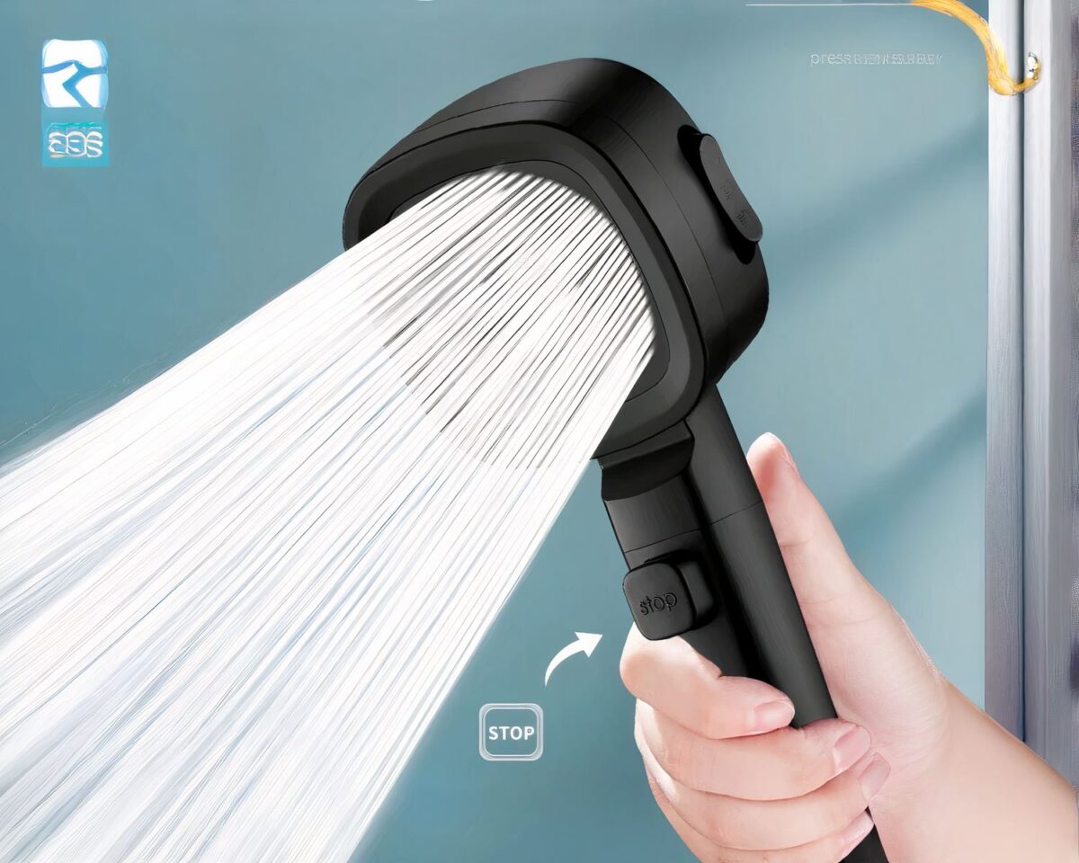 Pommeau de douche carré et anti-calcaire Pommeau de douche carré et anti-calcaire