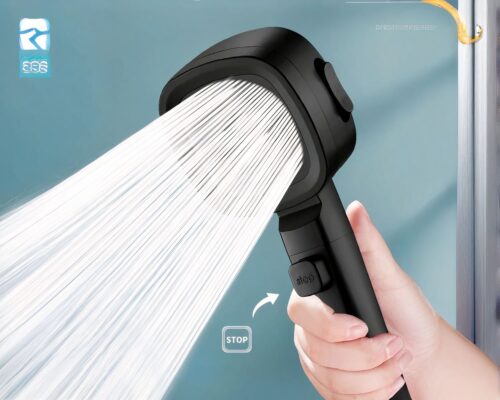 Pommeau de douche carré et anti-calcaire