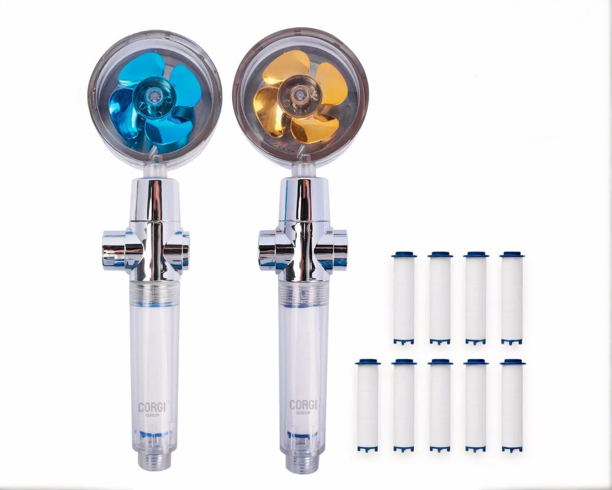 Pommeau de douche filtrant avec ventilateur