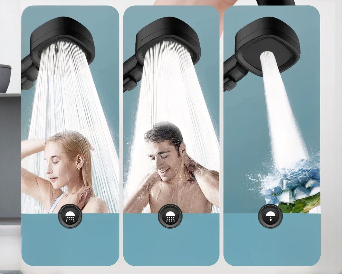 Pommeau de douche haute pression 3 modes réglables