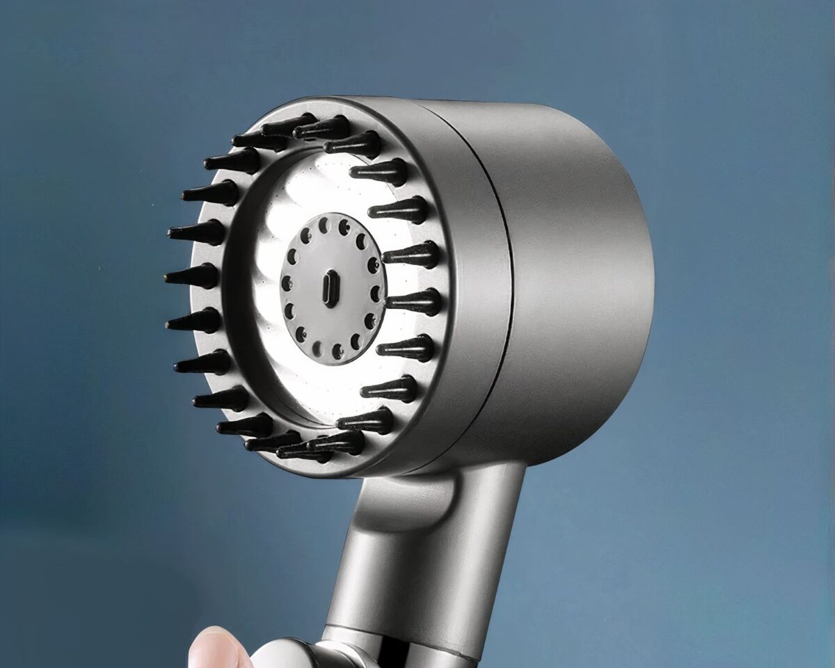 Pommeau de douche haute pression massant noir