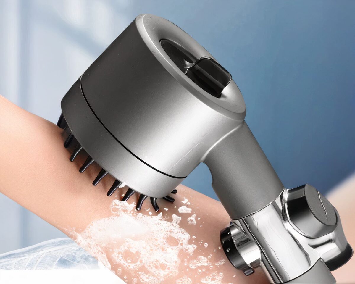 Pommeau de douche haute pression massant noir