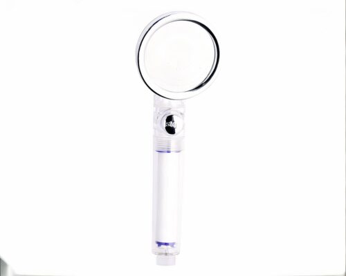 Pommeau de douche transparent et anti-calcaire