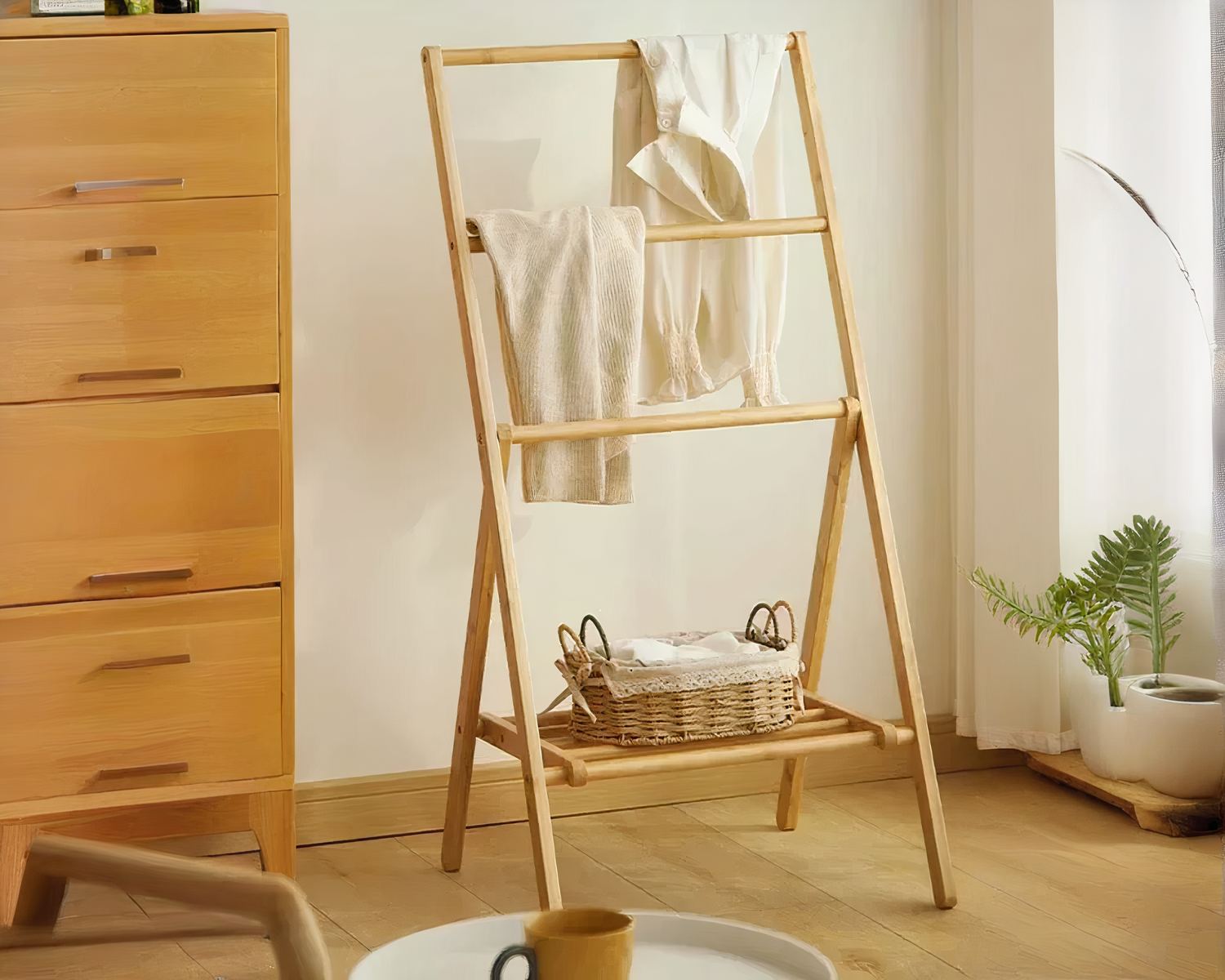 Porte-serviette sur pied style chevalet