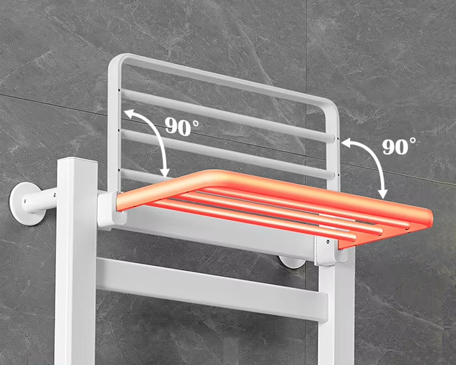 Radiateur électrique salle de bain avec étagère