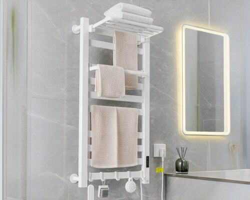 Radiateur électrique salle de bain avec étagère
