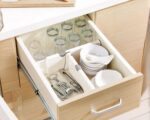 Support organiseur de tiroir en plastique blanc