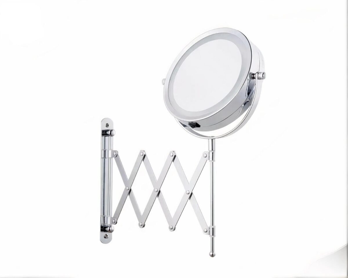 Miroir de maquillage lumineux extensible