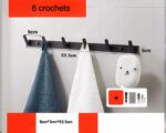 Porte manteau salle de bain en alu noir design