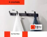 Porte manteau salle de bain en alu noir design