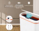 Poubelle salle de bain automatique avec diffuseur d'huiles essentielles