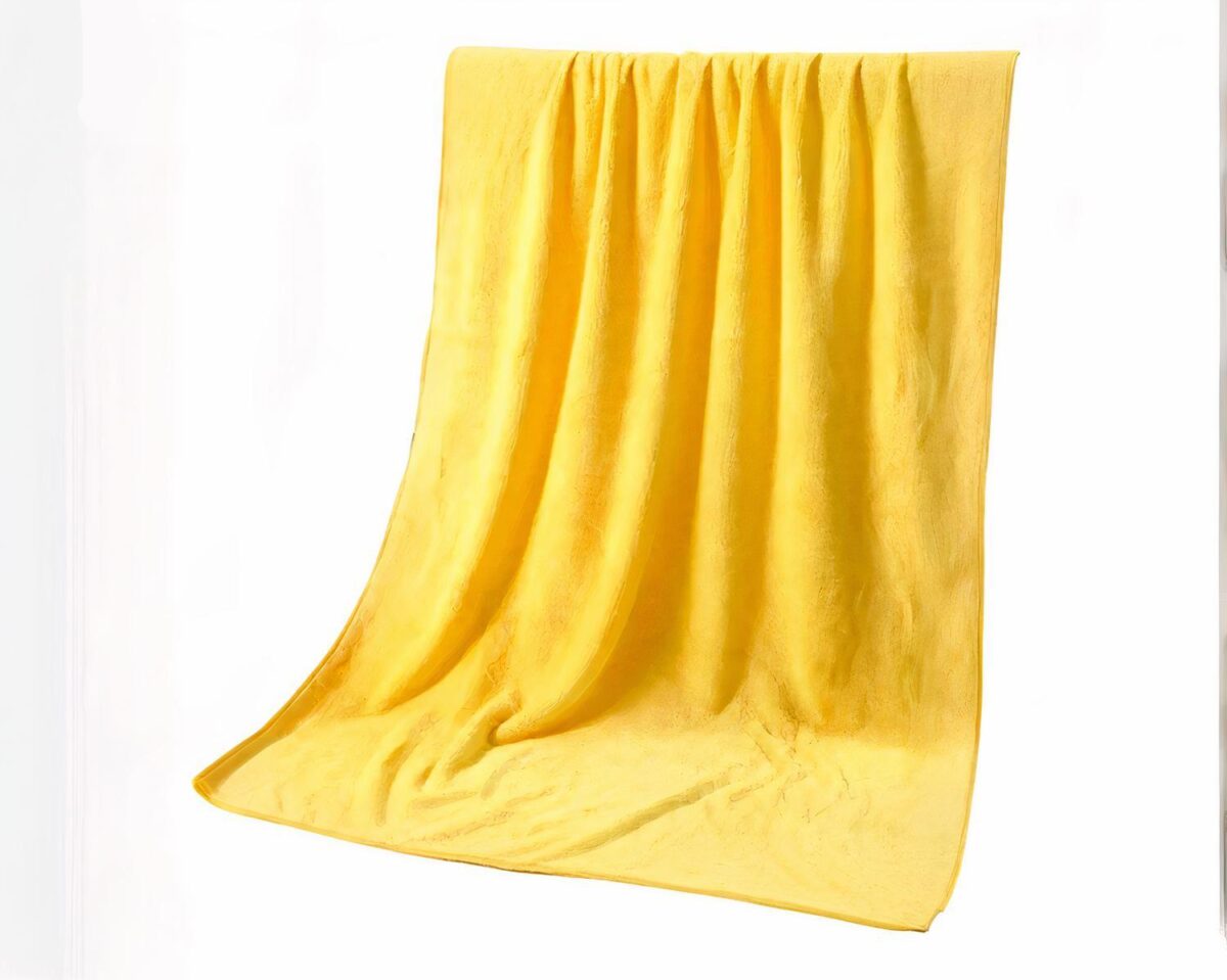 Serviette de bain colorée super absorbante en microfibre
