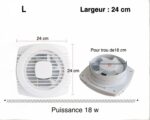 Ventilateur extracteur salle de bain pour fenêtre et mur