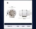 Ventilateur extracteur salle de bain rond