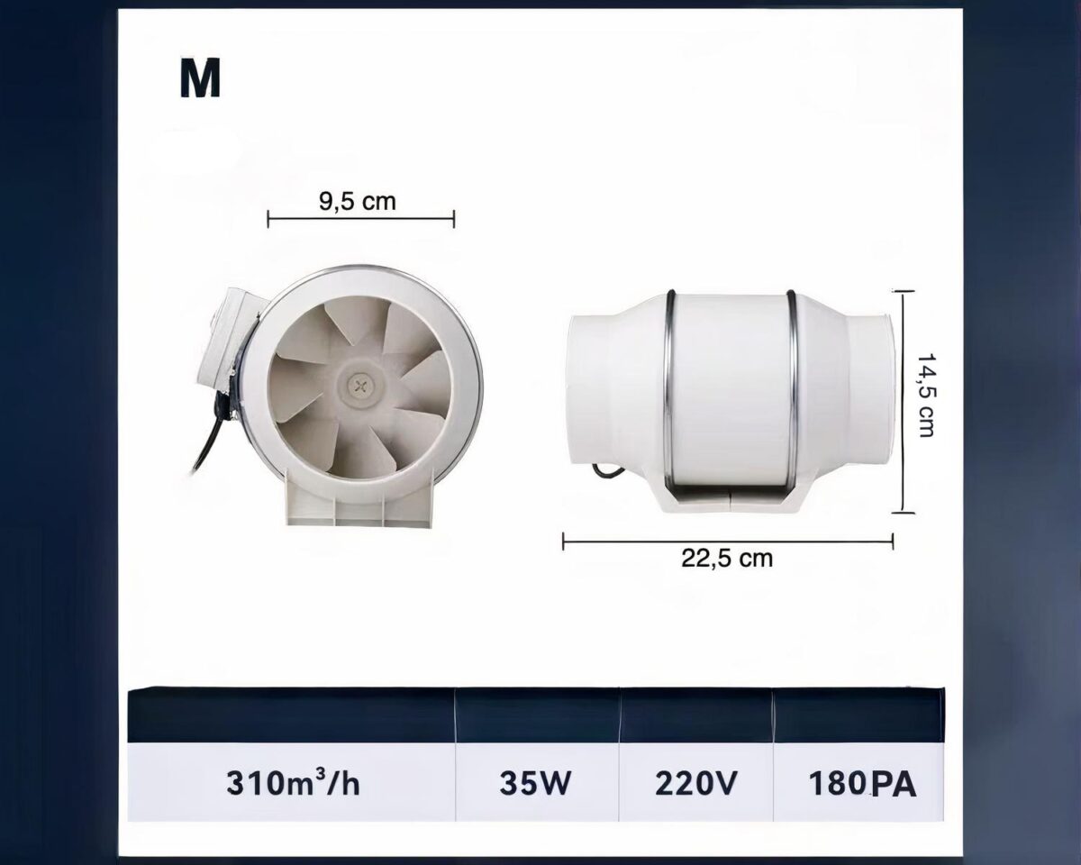 Ventilateur extracteur salle de bain rond