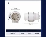 Ventilateur extracteur salle de bain rond
