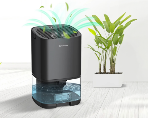 Déshumidificateur salle de bain compact et silencieux 1 litre