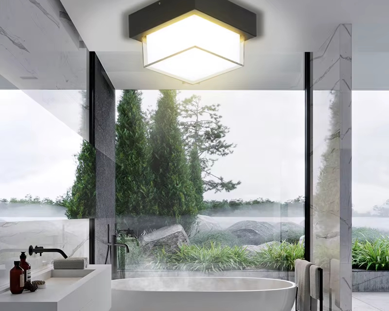 Plafonnier led salle de bain type cloche