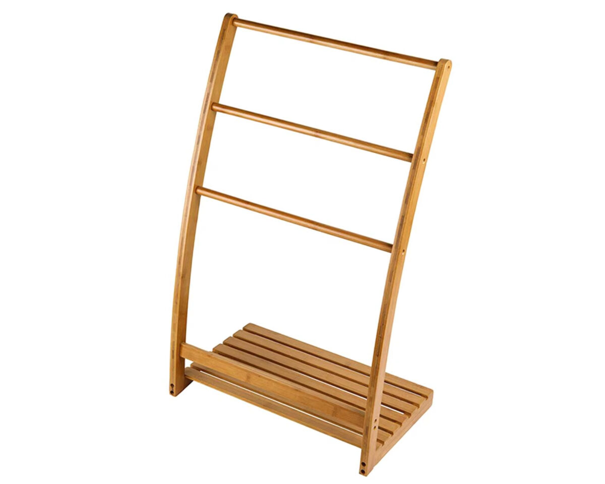 Élégant porte-serviettes en bambou