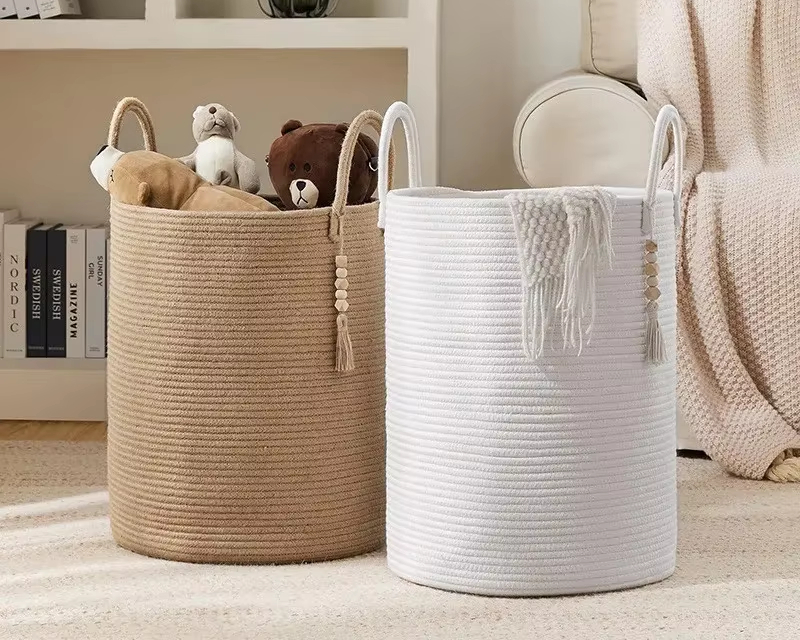 Grand panier tissé en coton