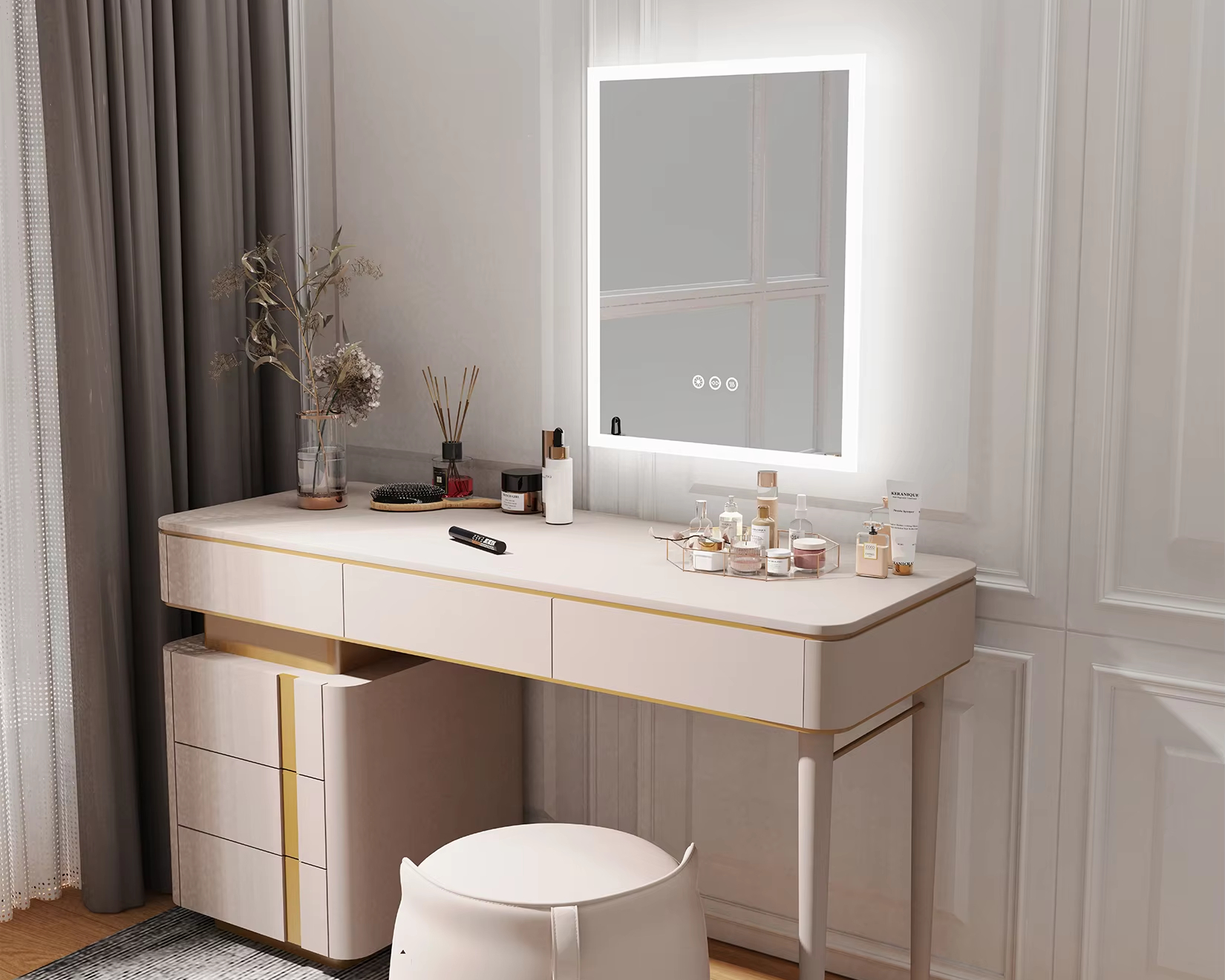 Miroir anti-buée lumineux pour salle de bain