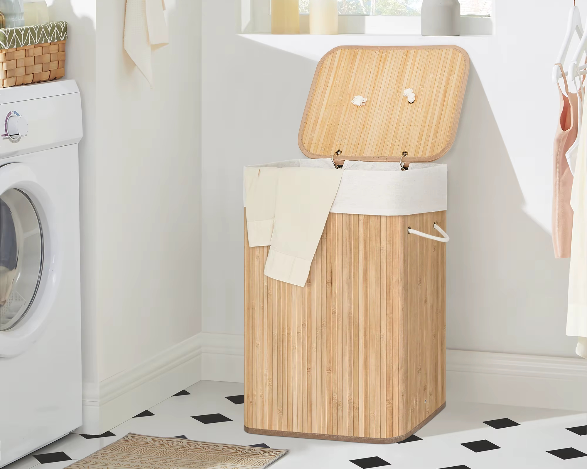 Panier à linge en bambou