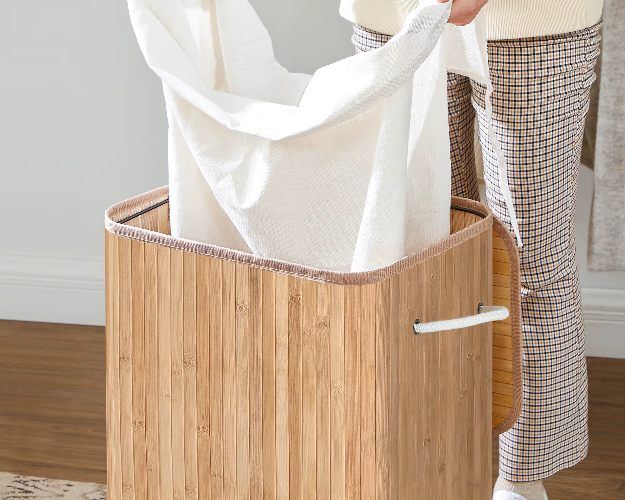 Panier à linge en bambou