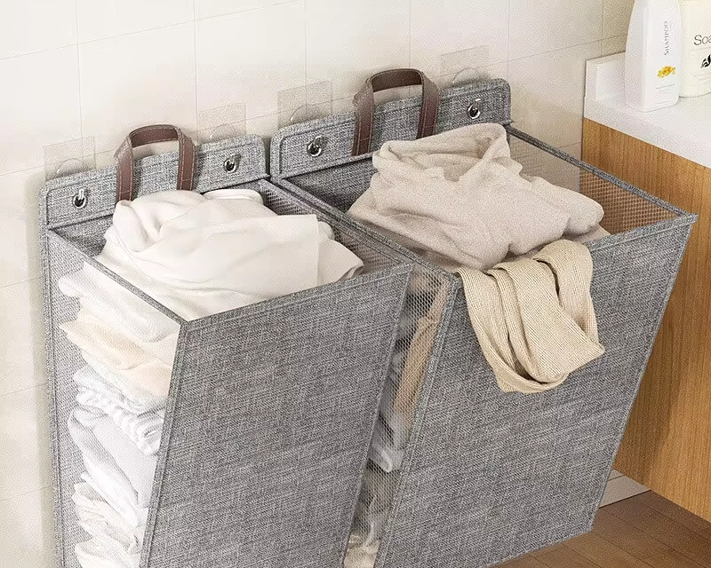 Panier à linge mural