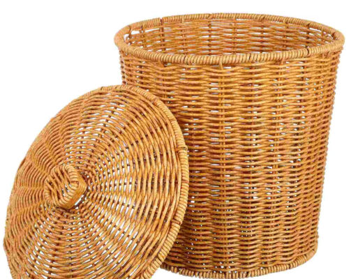 Panier de rangement avec couvercle