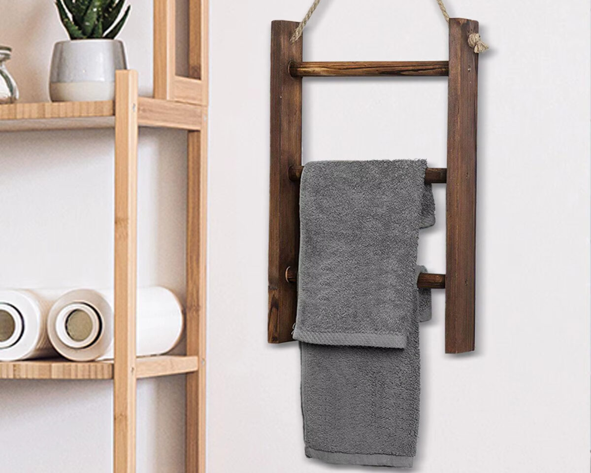 Petit porte-serviette en bois