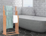 Porte-serviette sur pied 3 barres