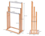 Porte-serviette sur pied 3 barres